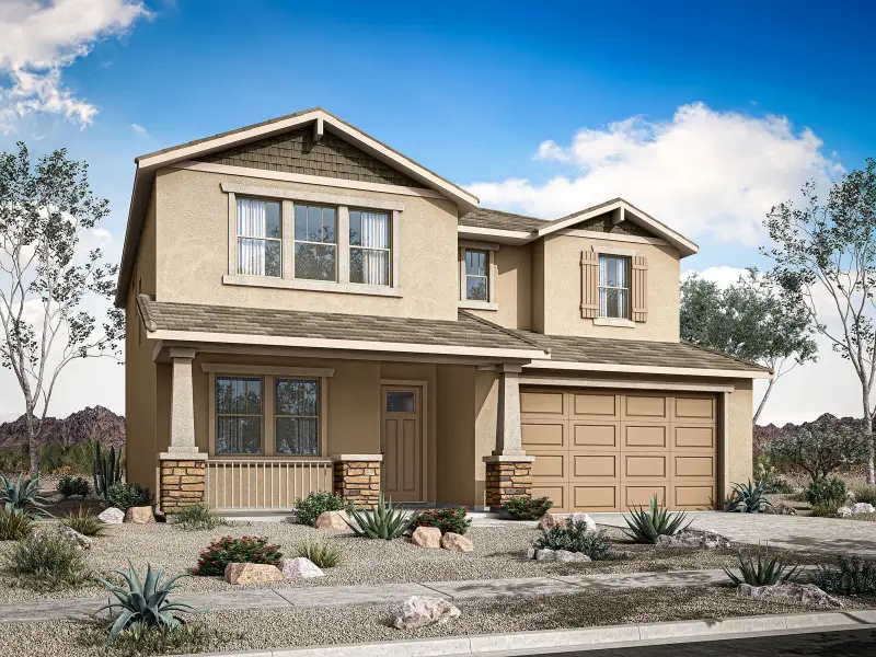 Representative exterior photo of a completed home built from the Lagoon by Mattamy Homes in White Tank Vistas, Waddell, AZ (Image 1). Representative exterior photo of a completed home built from the Lagoon by Mattamy Homes in White Tank Vistas, Waddell, AZ (Image 1).