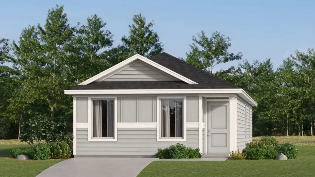 Front exterior of a new home in Acorn, Princeton, TX, highlighting curb appeal (Image 1). Front exterior of a new home in Acorn, Princeton, TX, highlighting curb appeal (Image 1).