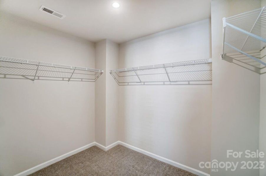 Large primary walk in closet