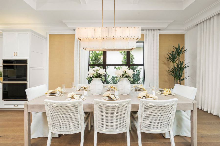 Representative furnished interior of a home built from the Barbados by GL Homes in Valencia Del Mar (55+), Boynton Beach (Image 9).