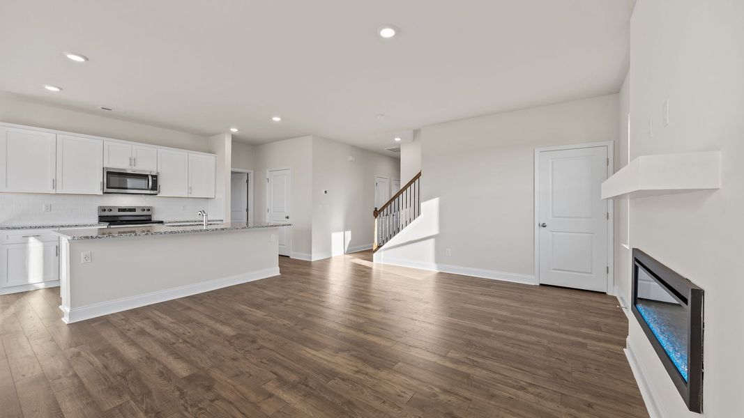 Spacious, unfurnished interior of a new home in Beaver Dam Crossing, Bailey (Image 16). Spacious, unfurnished interior of a new home in Beaver Dam Crossing, Bailey (Image 16).
