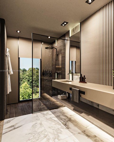 Furnished interior view inside a new home in , Miami (Image 7).