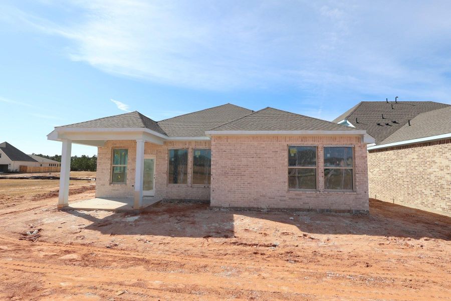 In-progress construction of a new home in Escondido 50' Homesites, Magnolia, TX (Image 7).