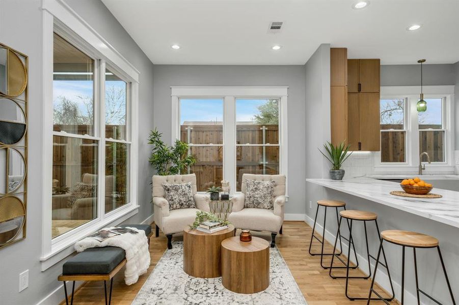 Furnished interior view inside a new home in , Dallas (Image 6). Furnished interior view inside a new home in , Dallas (Image 6).