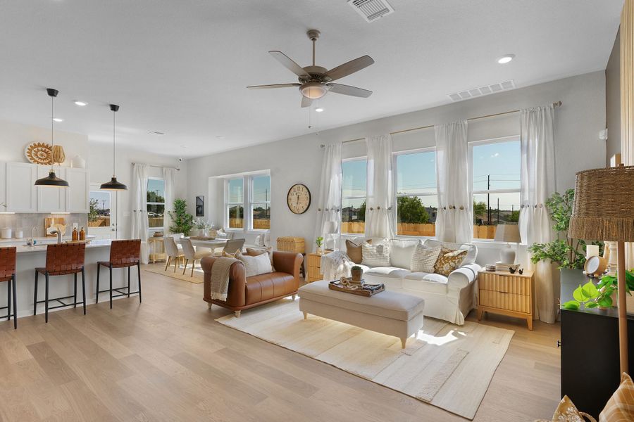 Representative furnished interior of a home built from the Windsor – 45′ Lot by Chesmar Homes in Bridgeland, Cypress (Image 4).