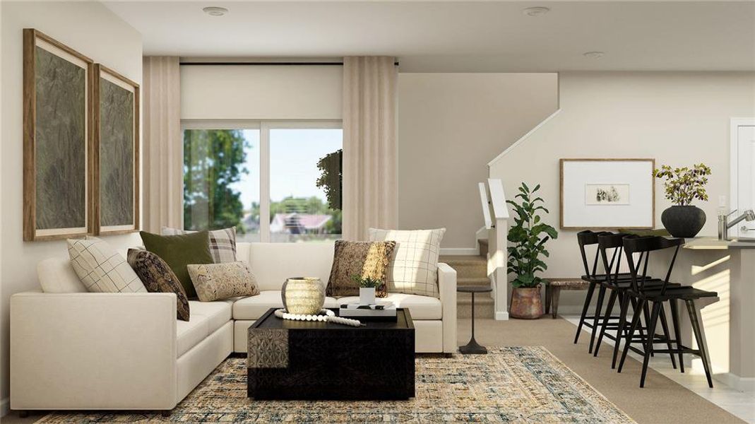 Furnished interior view inside a new home in The Glades at Crossprairie, St. Cloud (Image 3).