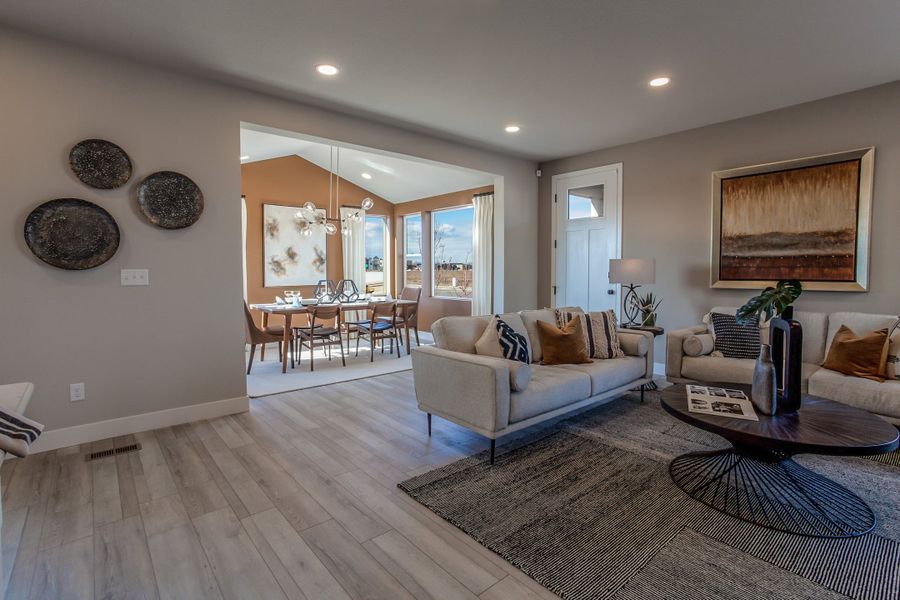 Representative furnished interior of a home built from the Galileo by Hartford Homes in Trailside, Timnath (Image 13).