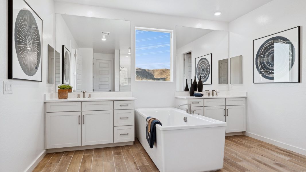 Representative furnished interior of a home built from the Miraval by D.R. Horton in The Ridge at Stone Butte, Phoenix (Image 29).