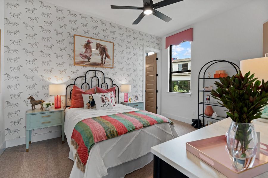 Furnished interior view inside a new home in Caliza Reserve, Boerne (Image 34).