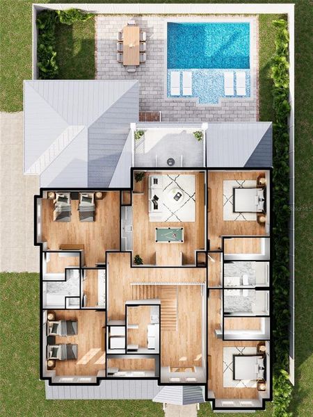 2D floor plan layout of this home in , Tampa, FL (Image 7).