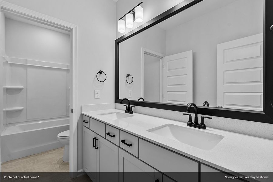 Representative furnished interior of a home built from the Keowee - Vanguard Collection by Mungo Homes in Hanes Lake, Winston-Salem (Image 9).