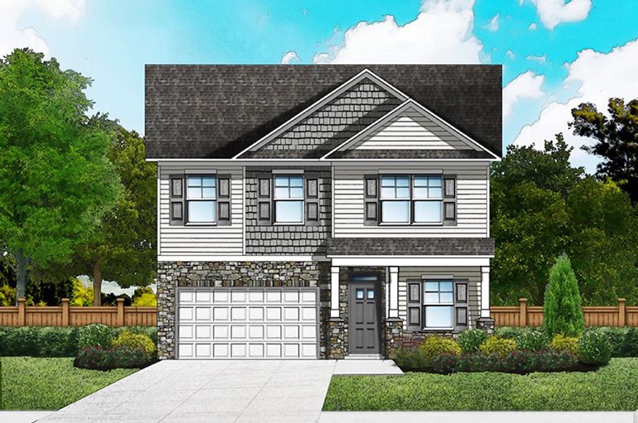 Elevation C - Opt. Stone Columns