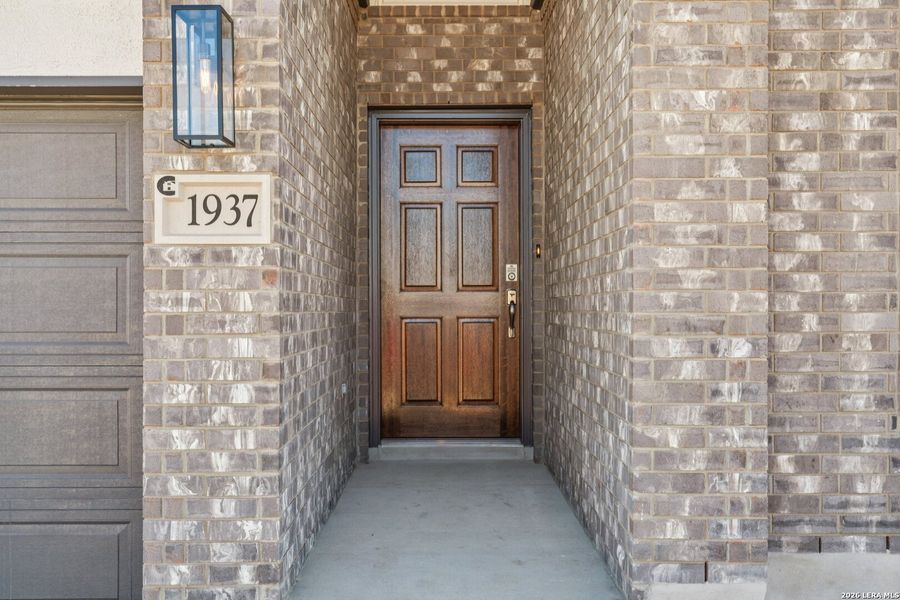 Exterior details and patio area of a home in Meyer Ranch 45's, New Braunfels (Image 2). Exterior details and patio area of a home in Meyer Ranch 45's, New Braunfels (Image 2).