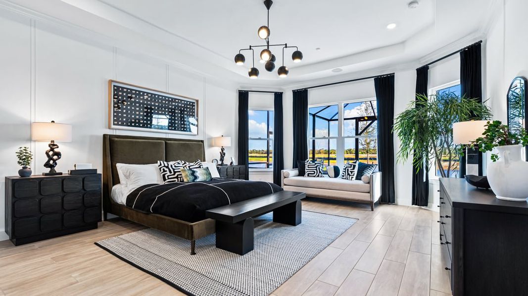 Furnished interior view inside a new home in Esplanade Lake Club, Fort Myers (Image 6).