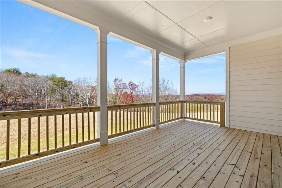 Exterior details and patio area of a home in Horizon at Laurel Canyon, Canton (Image 29).