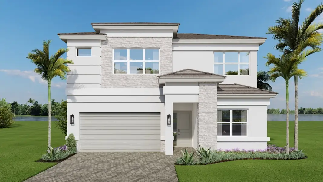 Representative exterior photo of a completed home built from the Solstice by GL Homes in Valencia Sky (55+), Naples, FL (Image 2).