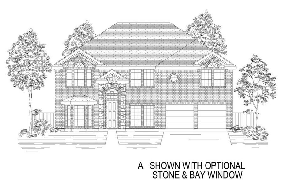 Representative rendering of the exterior for the Maverick 2F (w/Media) by First Texas Homes (Image 3).