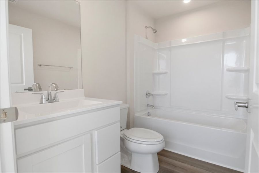 Furnished interior view inside a new home in Wren Woods 2-Story, Gray Court (Image 10).