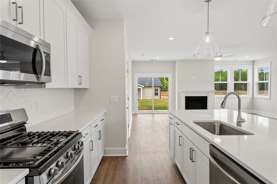 Furnished interior view inside a new home in Saratoga Oaks, Williamston (Image 10).