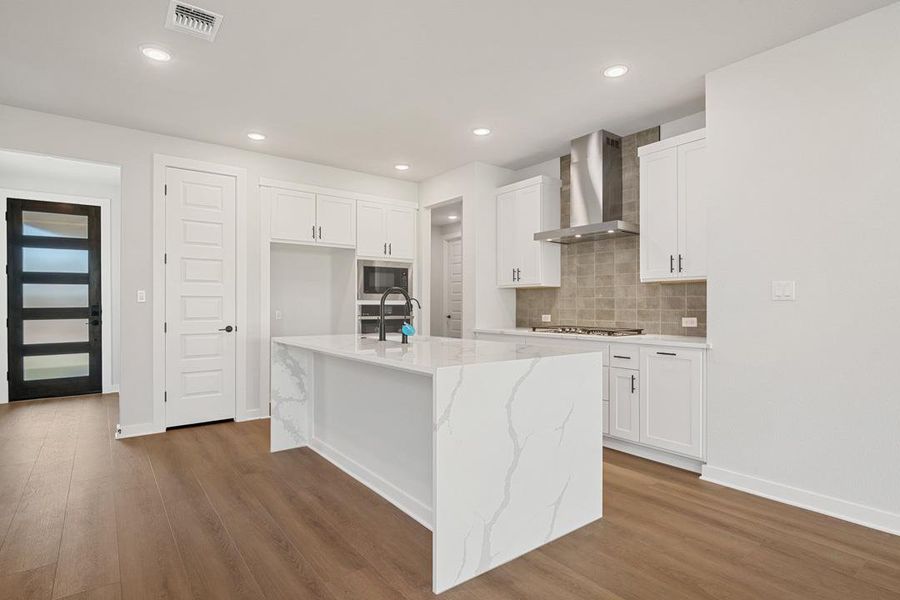 Furnished interior view inside a new home in Terrace Collection at Heritage, Dripping Springs (Image 3). Furnished interior view inside a new home in Terrace Collection at Heritage, Dripping Springs (Image 3).