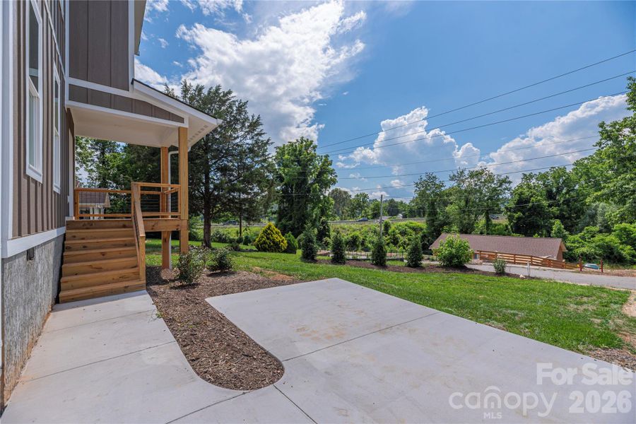 Exterior details and patio area of a home in , Asheville (Image 3). Exterior details and patio area of a home in , Asheville (Image 3).