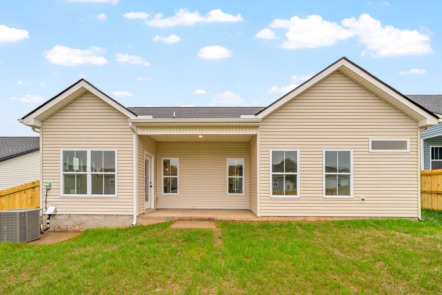 Exterior details and patio area of a home in New Hope Estates, Clarksville (Image 4).