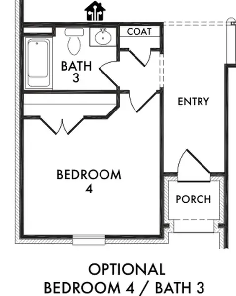 Bedroom 4/Bath 3 (eliminates Flex and Powder Bath) Bedroom 4/Bath 3 (eliminates Flex and Powder Bath)
