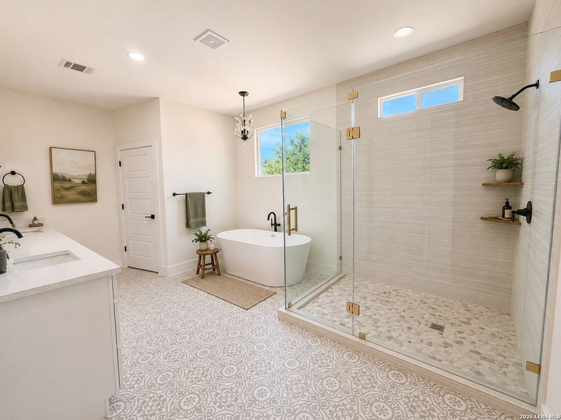Furnished interior view inside a new home in , Bulverde (Image 17).