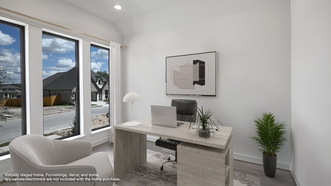 Furnished interior view inside a new home in 6 Creeks 45', Kyle (Image 8).