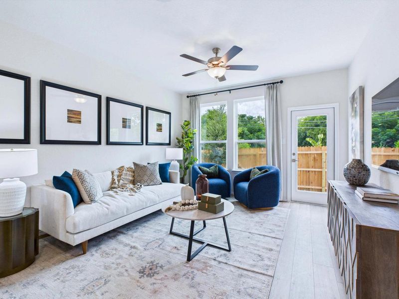 Representative furnished interior of a home built from the The Gillian C by Davidson Homes LLC in Cedar Heights, San Antonio (Image 15).