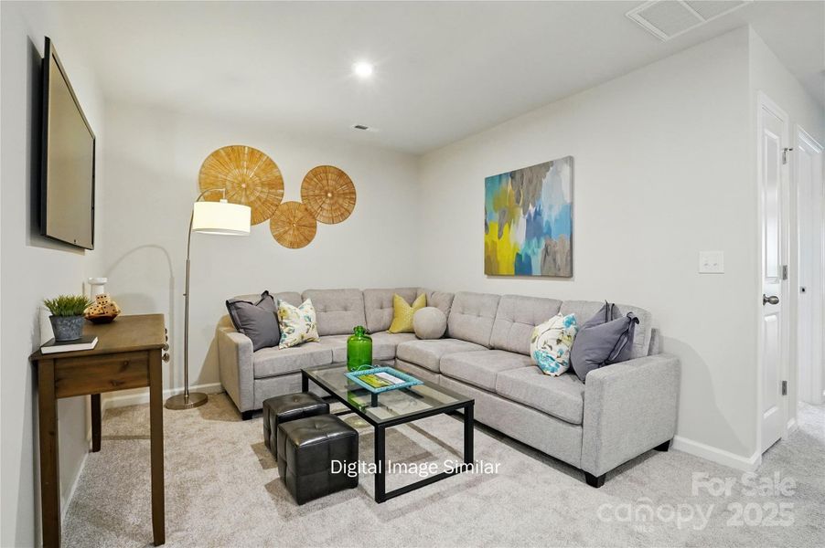 Furnished interior view inside a new home in Bailey Run, Charlotte (Image 17).