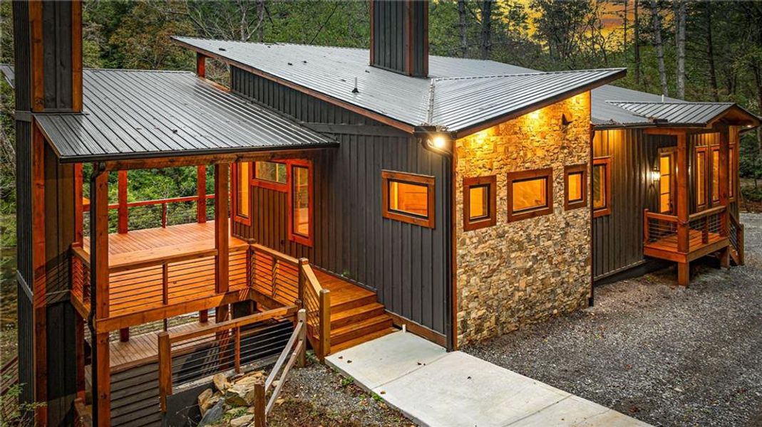 Exterior details and patio area of a home in , East Ellijay (Image 2). Exterior details and patio area of a home in , East Ellijay (Image 2).