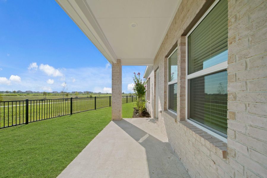 Exterior details and patio area of a home in River Ranch Trails, Dayton (Image 17). Exterior details and patio area of a home in River Ranch Trails, Dayton (Image 17).