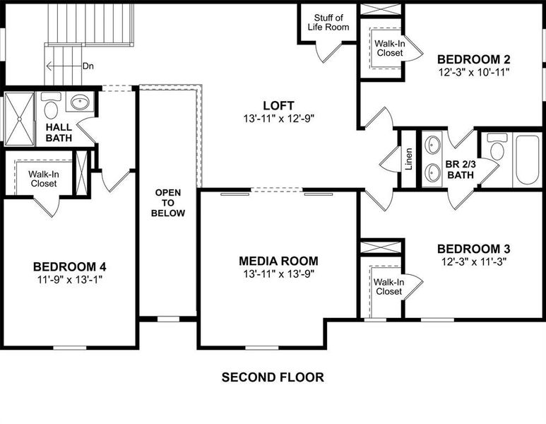 2D floor plan layout of this home in Elevon, Lavon, TX (Image 4).