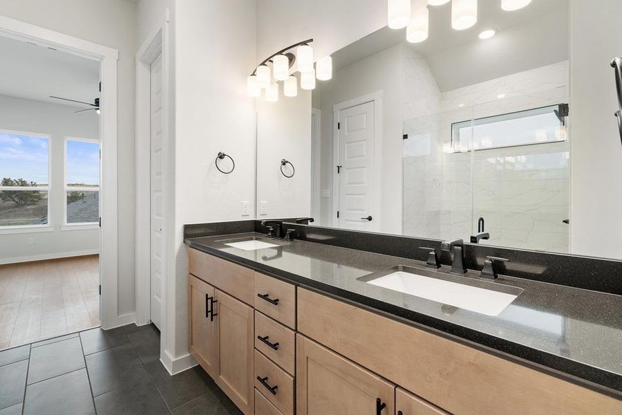 Furnished interior view inside a new home in Park Collection at Lariat, Liberty Hill (Image 16). Furnished interior view inside a new home in Park Collection at Lariat, Liberty Hill (Image 16).