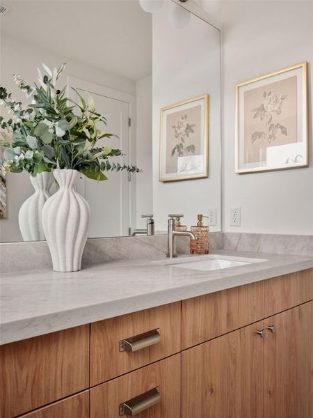 Bathroom featuring vanity