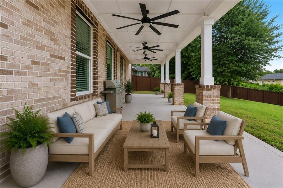 Exterior details and patio area of a home in , Norcross (Image 28). Exterior details and patio area of a home in , Norcross (Image 28).