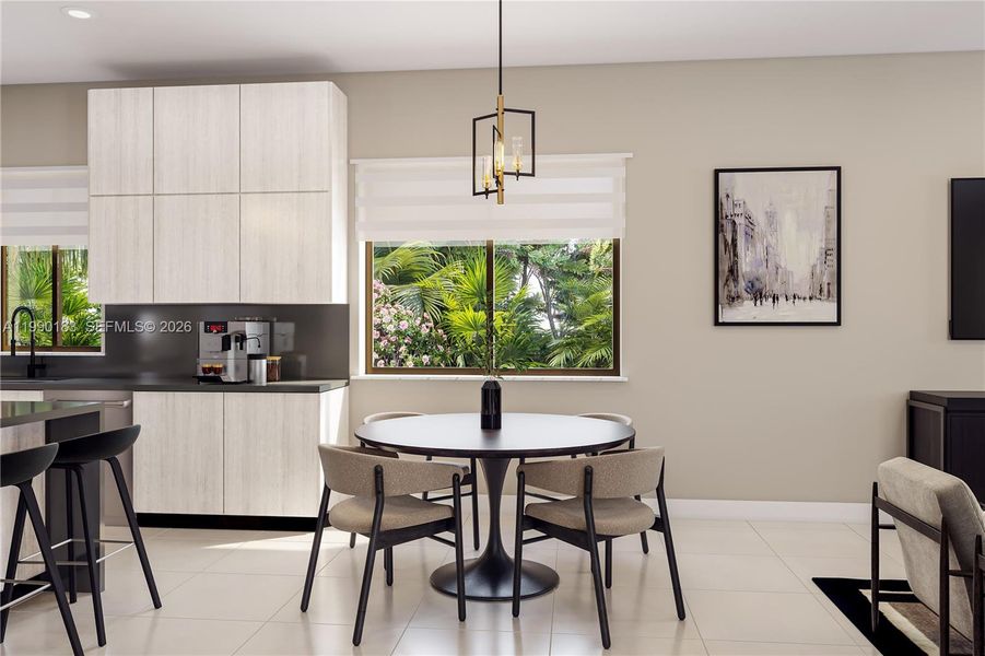 Furnished interior view inside a new home in Greenview at Presidential, Miami (Image 3).