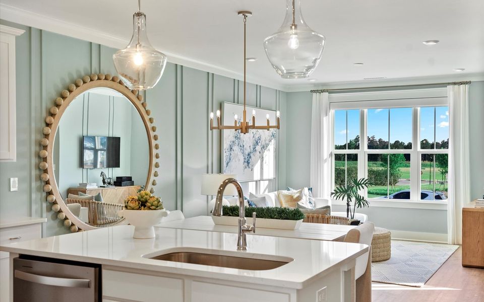 Representative furnished interior of a home built from the Lennox by Brookfield Residential in Townhomes at Wendell Falls, Wendell (Image 6).