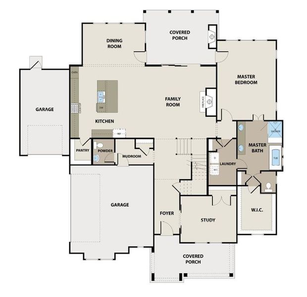 2D floor plan layout of this home in , Jefferson, GA (Image 4).