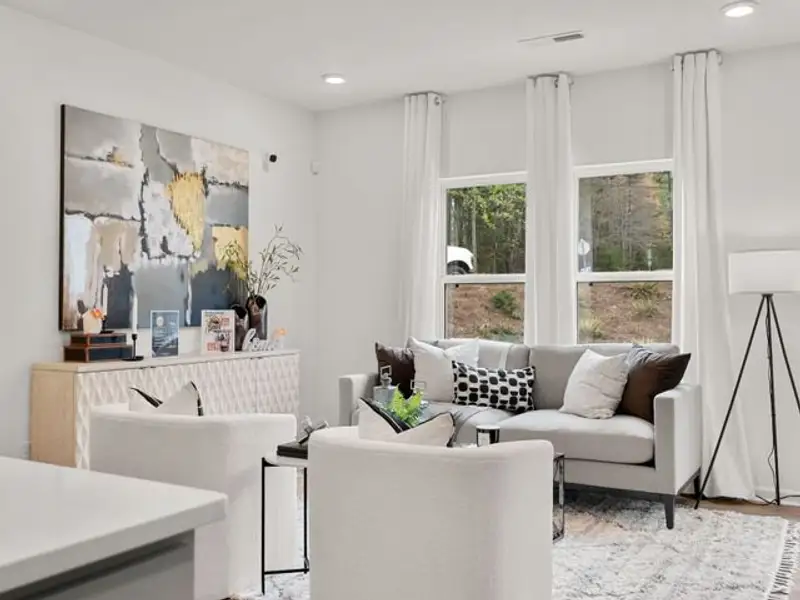 Representative furnished interior of a home built from the Haven TH by True Homes in Village Heights TH, Greensboro (Image 6).