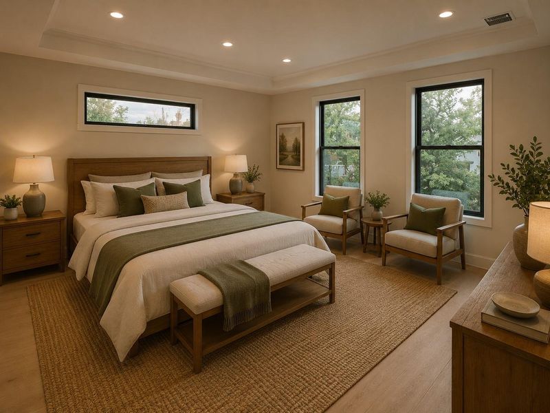 Furnished interior view inside a new home in , Austin (Image 1). Furnished interior view inside a new home in , Austin (Image 1).