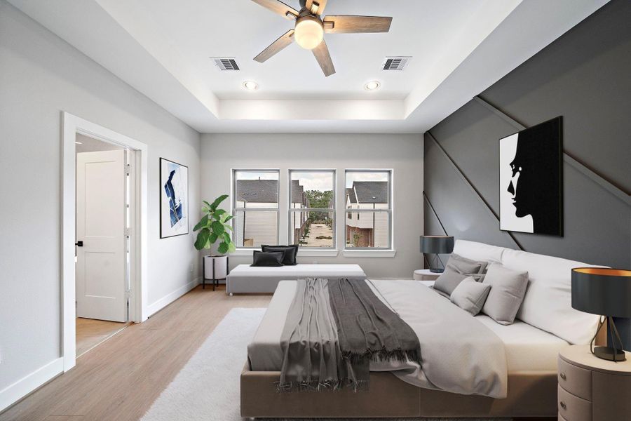 Furnished interior view inside a new home in , Houston (Image 7).