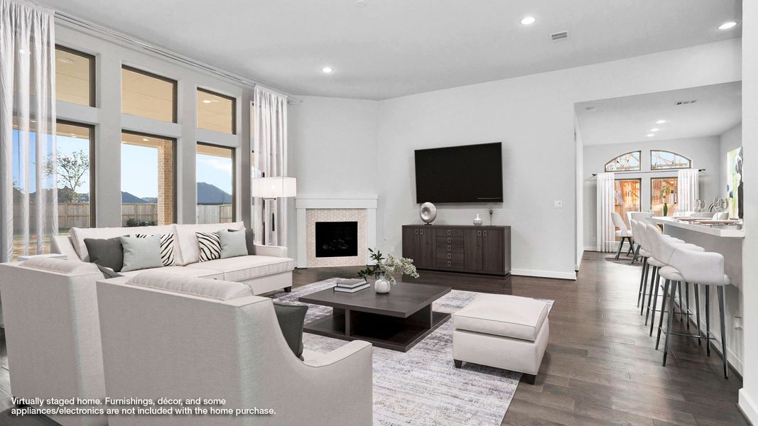Representative furnished interior of a home built from the 3578W by Perry Homes in Ventana, Fort Worth (Image 5).