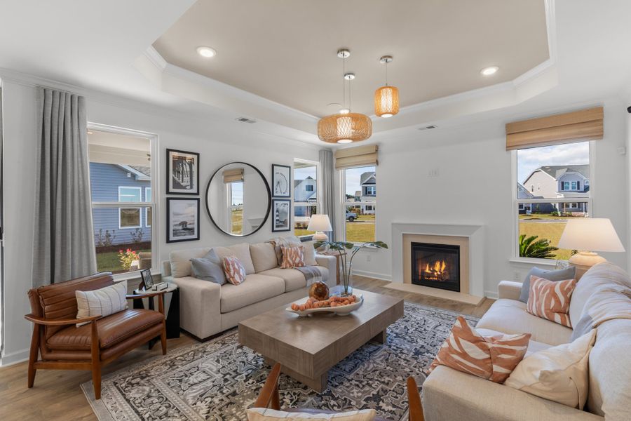 Furnished interior in a model home at Terrapin in Leland (Image 30).