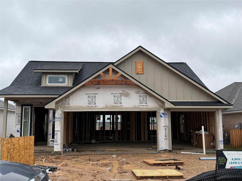 In-progress construction of a new home in , College Station, TX (Image 4).