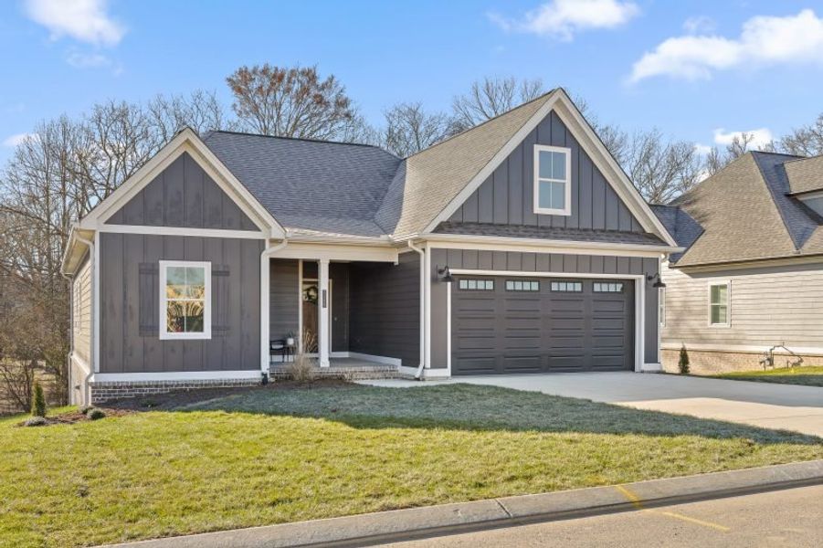 Representative exterior photo of a completed home built from the Ivy Springs by Riverstone Construction, LLC in Faith View, Ooltewah, TN (Image 30). Representative exterior photo of a completed home built from the Ivy Springs by Riverstone Construction, LLC in Faith View, Ooltewah, TN (Image 30).