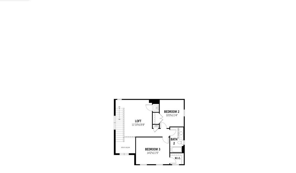 2D floor plan layout for the Brookstone by Mattamy Homes in Summerlit, Naples, FL (Image 3).