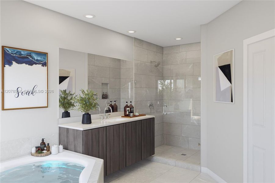 Furnished interior view inside a new home in Parkland Royale, Parkland (Image 6).