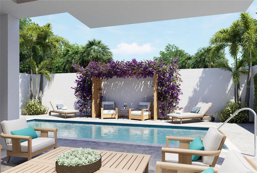 Exterior details and patio area of a home in , New Smyrna Beach (Image 3).